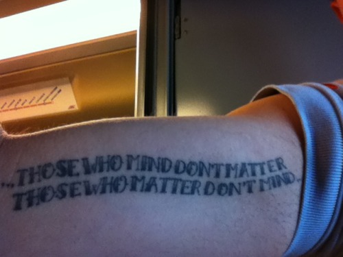 Dr Seuss Quotes Tattoo